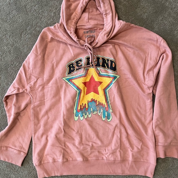 Hoodie with Star Graphic Be Kind NWOT - Picture 1 of 2